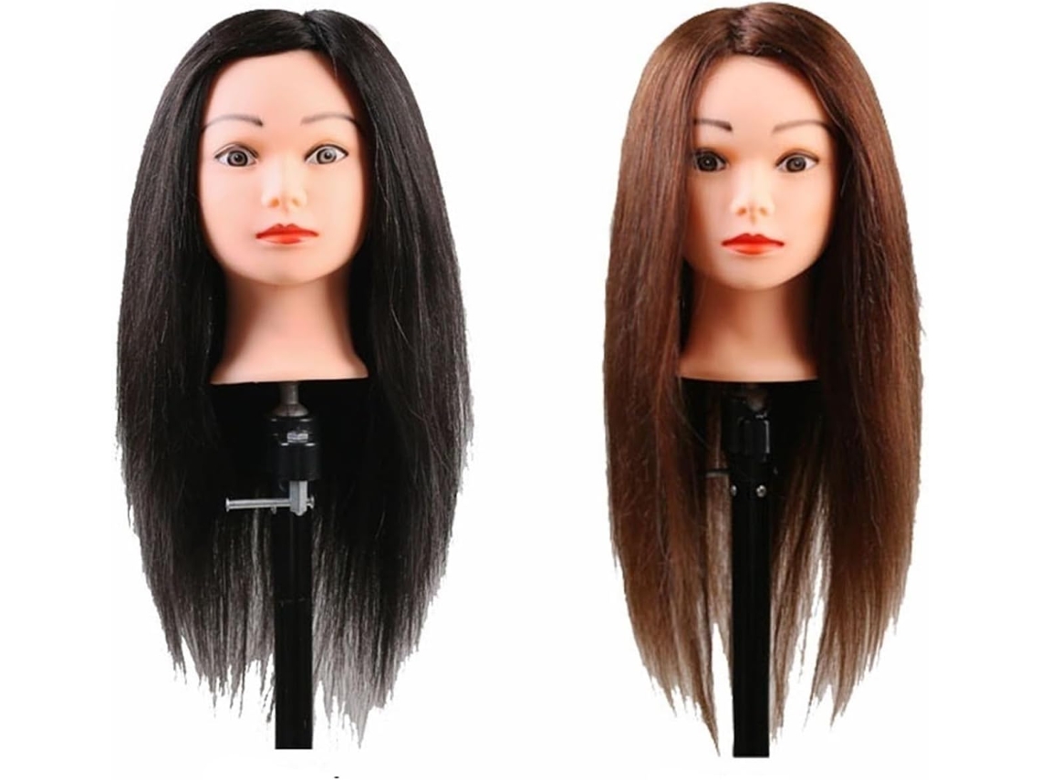 Cabeza de muñeca de 45 cm con cabello humano mixto SFUSHOS