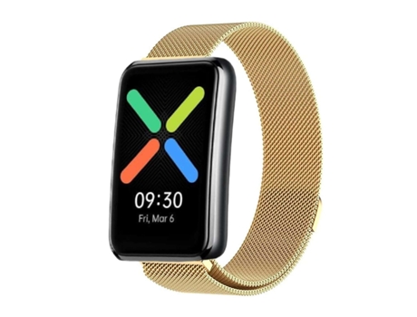 Correa Pulsera Milanese Mesh para Oppo Watch Free Dorado