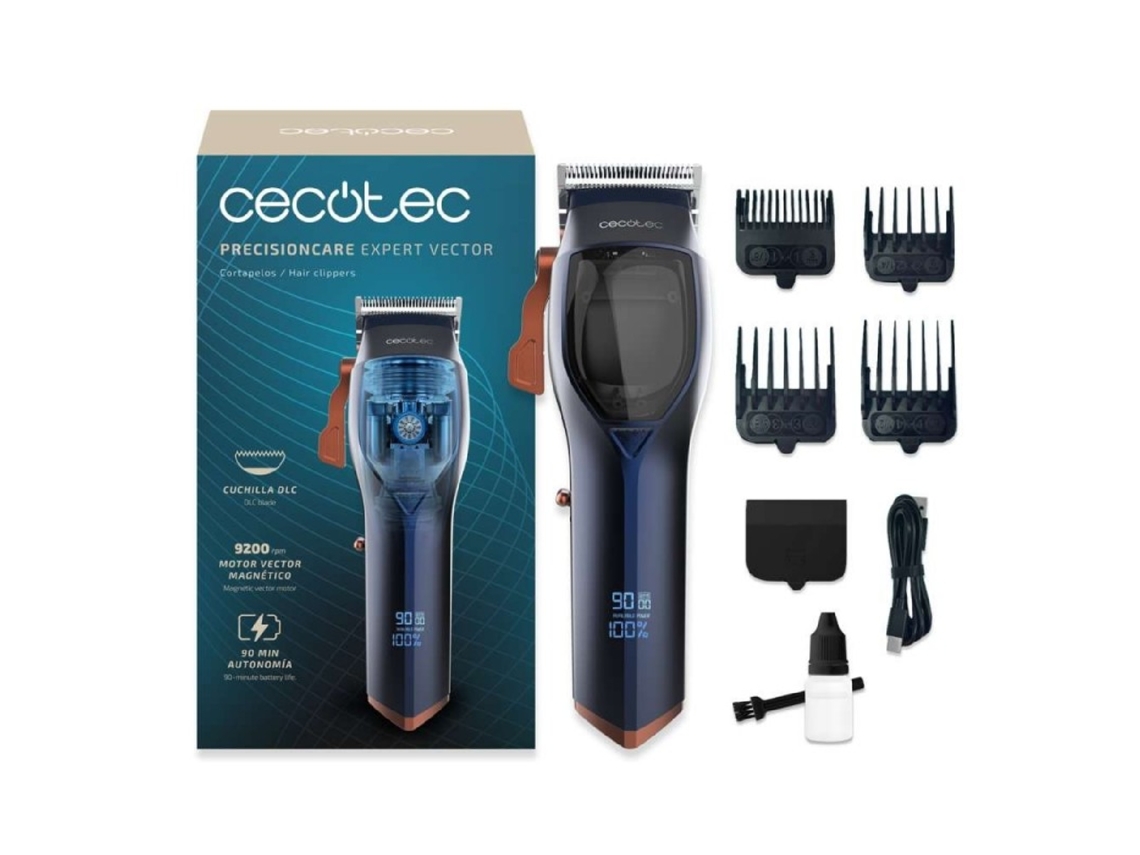Cecotec Cortapelos Con Motor Vector Magnético Precisioncare Expert Vector. 9200rpm, 4 Peines