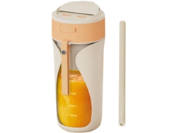 Licuadora portátil recargable Digitallab, 450 ml, con pajita y tapón (naranja)