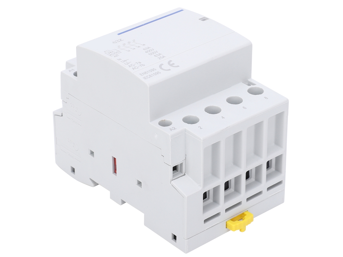 Veloriskku-contacto De Voltaje Hogar Bch8‑63 63a 400v Ac/dc Bobina Eléctrica Módulo 4no 24v Ac/dc