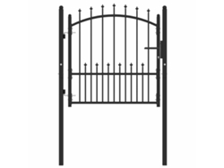 Maison Exclusive - Puerta De Valla Emmen Con Pinchos De Acero, 104x97 Cm, Negro