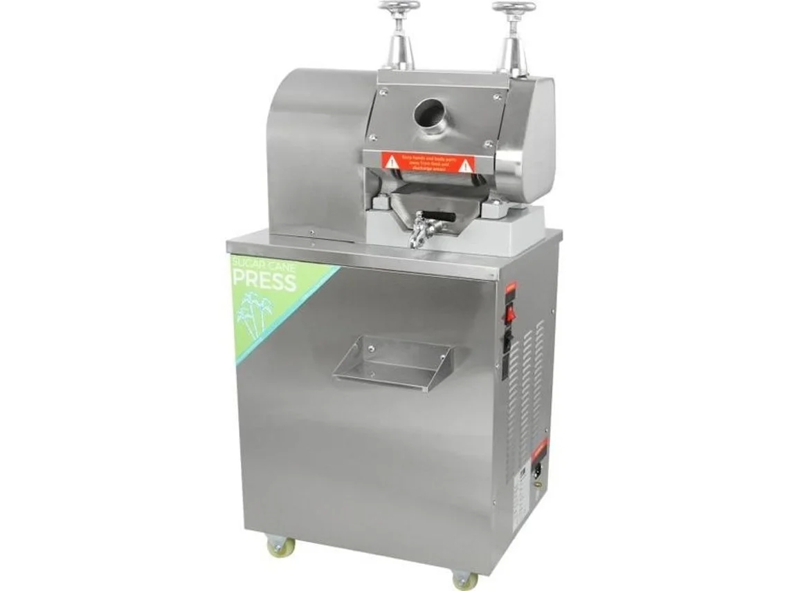 Prensa de Caña de Azúcar Eléctrica Kukoo en Acero Inoxidable 550W 300-350Kg/H