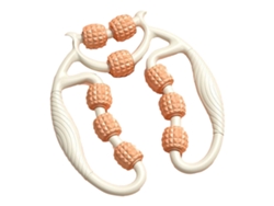 2026-rodillo De Masaje Para Músculos Con 9 Ruedas Circular 360 Grados Pinzas Para Piernas Cuello Brazos Naranja Vital
