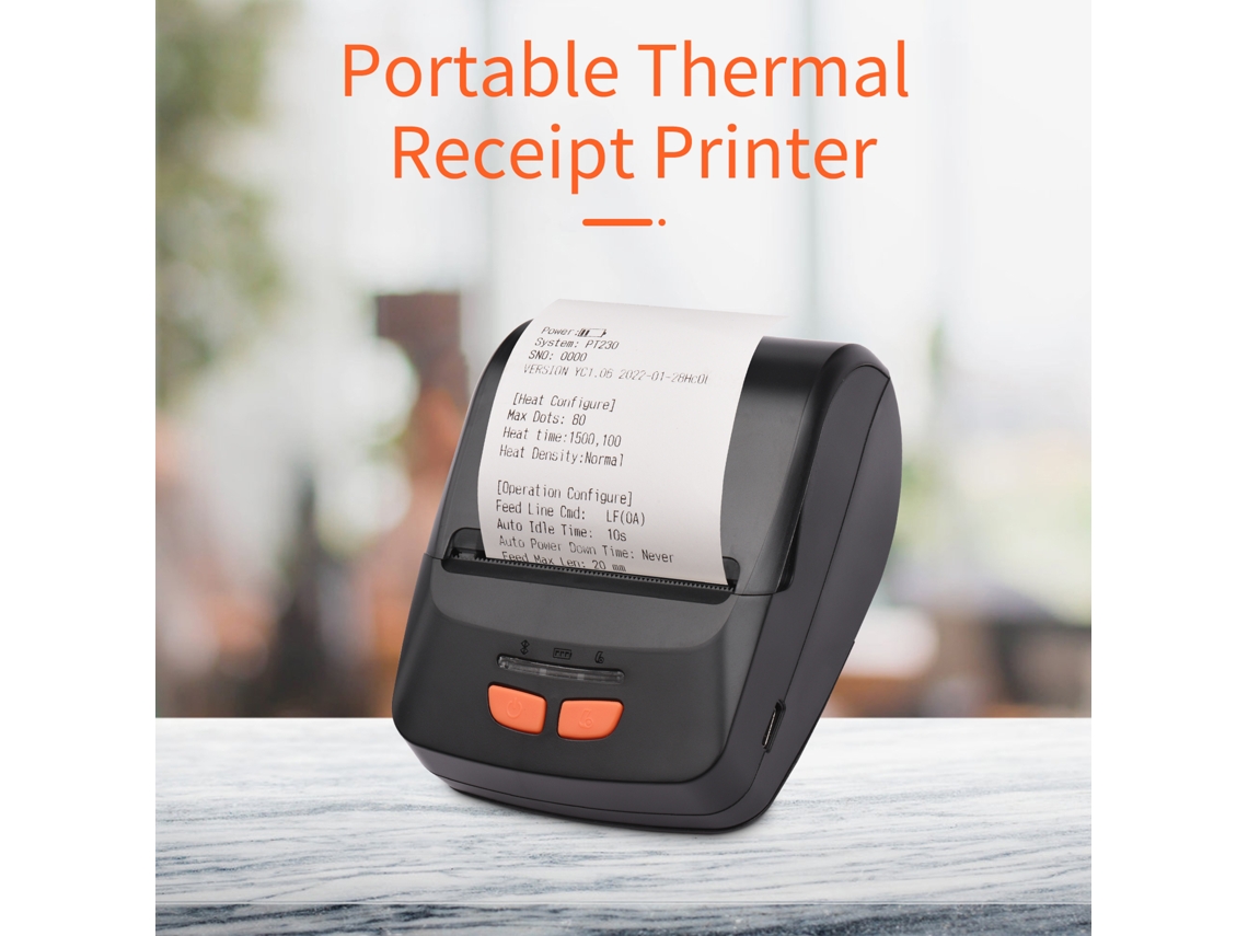 Impresora Térmica Portátil Inalámbrica Bisofice De 58 Mm Con Bluetooth Mini Para Android, Ios Y Windows, Incluye 11 Rollos De Papel Térmico.