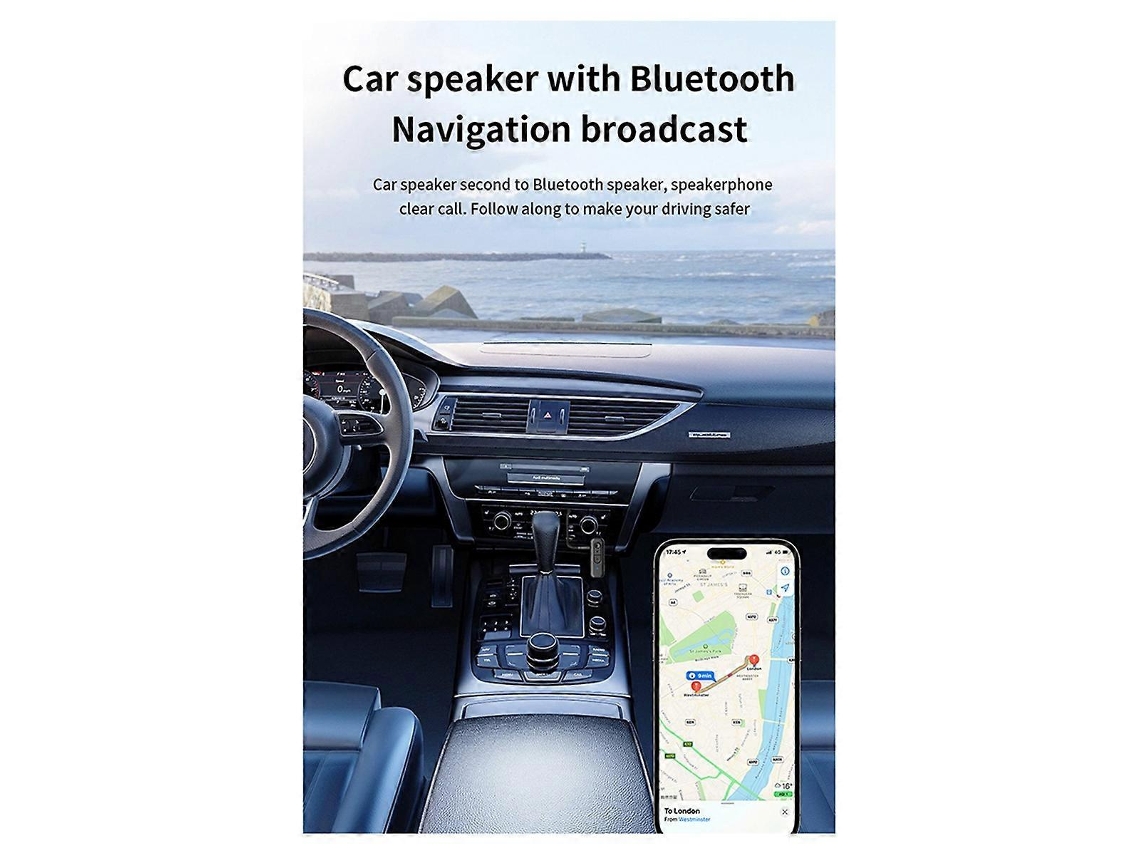 Receptor y transmisor de audio Rosewell Bluetooth 5.3, adaptador de música estéreo