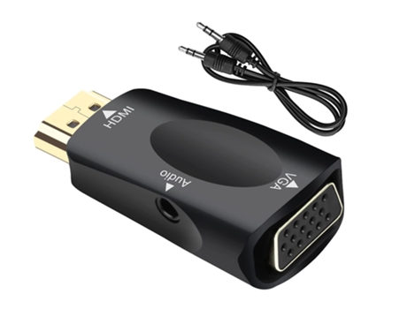 Adaptador HDMI a VGA, negro BISBISOUS