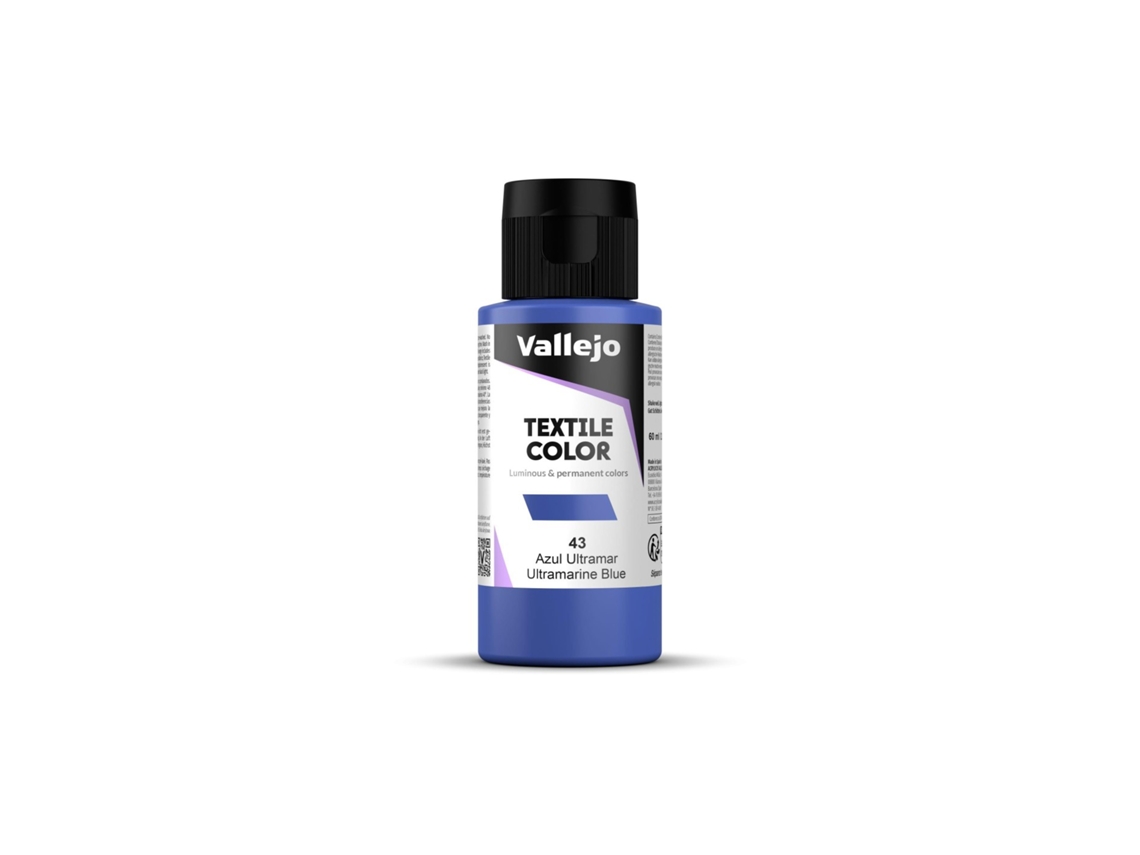 Pintura acrílica textil Vallejo 60 ml (Azul ultramarino 43)