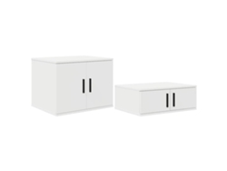 Mueble de almacenaje blanco de 2 piezas 127 x 41 x 40 cm MAISON EXCLUSIVE
