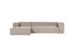 Sofá de 3 plazas BELIANI Vernon de Terciopelo Beige 330x178x68