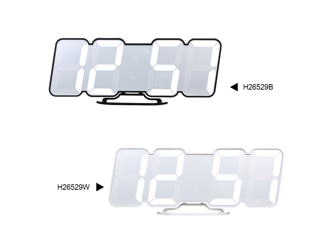 Reloj Despertador Digital Inalámbrico Con Led Rgb, Control Remoto, Monitor De Humedad Y Temporizador De Cuenta Regresiva - Blanco