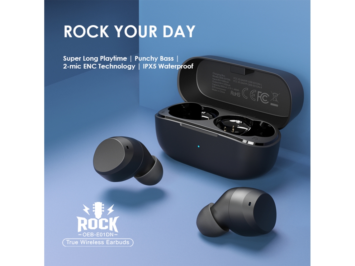 Auriculares Inalámbricos Oraimo Rock Earphone Negro Oeb-e01dn