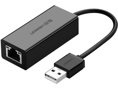 Adaptador UGREEN (USB, Ethernet - Negro)