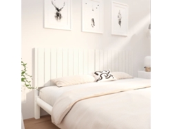 Cabecero De Cama Madera Maciza De Pino Blanco 205,5x4x100 Cm