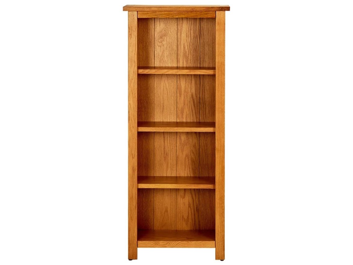Estantería con 4 baldas de 45x22x110 cm, madera maciza de roble. Exclusiva de Maison.