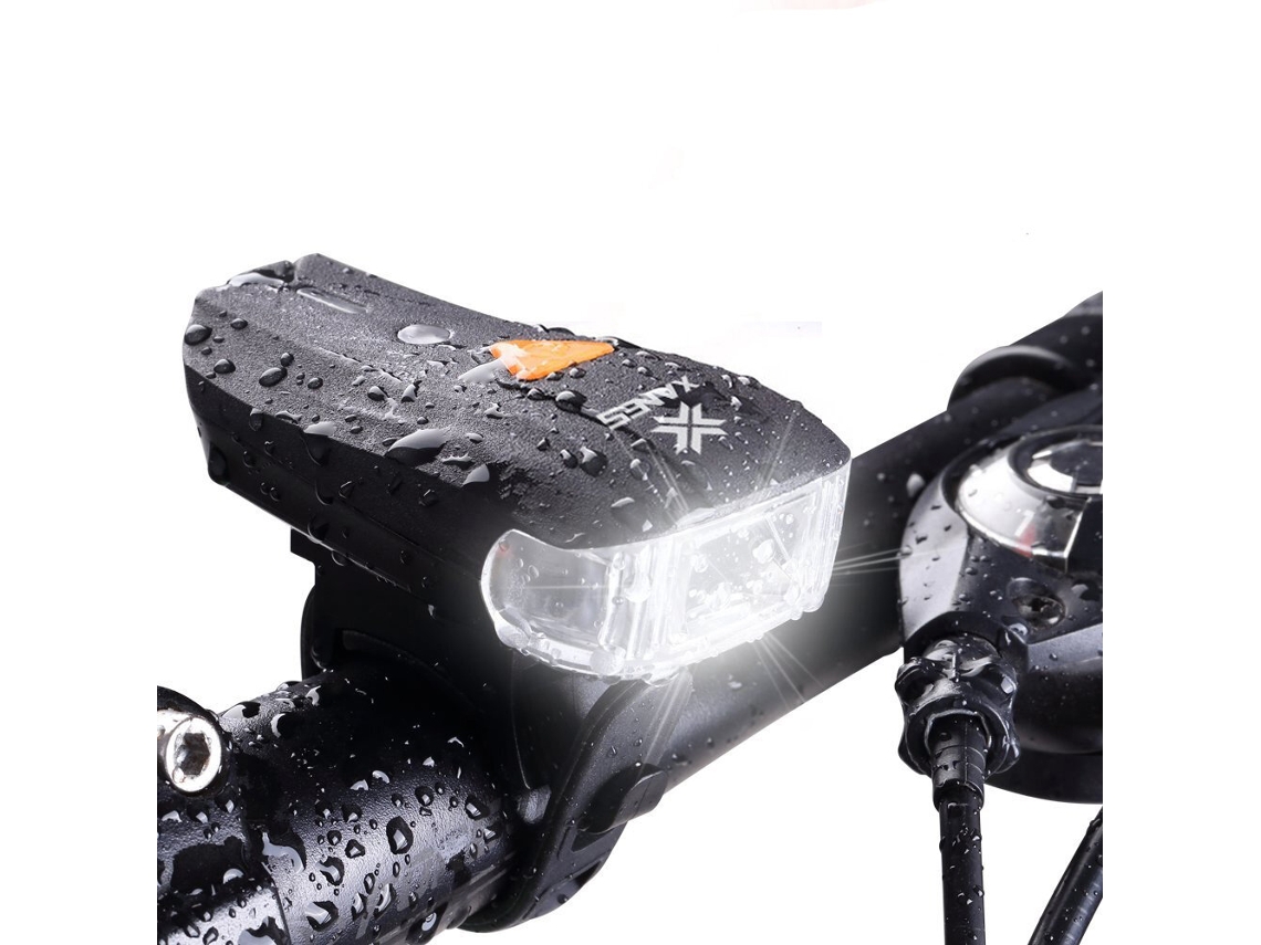 Conjunto De Luzes Para Bicicleta Xanes 600lm Xpg + 2 Leds: Farol Com 5 Modos De Iluminação Carregamento Usb E Luz Traseira De Advertência Com 4 Modos