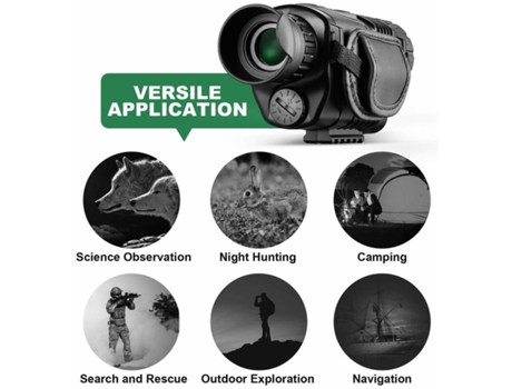 YIZHOOD Binoculares de visión nocturna HD Gafas de visión nocturna infrarrojas digitales Visión nocturna de oscuridad total y alcance diurno para a...