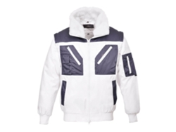 Cazadora Pilot Bicolor: Desmontable, Impermeable Y Calido. Blanco / 4xl