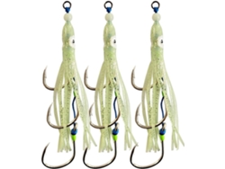 Juego De Anzuelos Auxiliares Portátiles Para Jigging Peces Circulares, Gomas Colas, Faldillas Silicona, Fil...