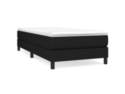Maison Exclusive - Cama Box Spring Con Colchón Tela Negro 80x200 Cm