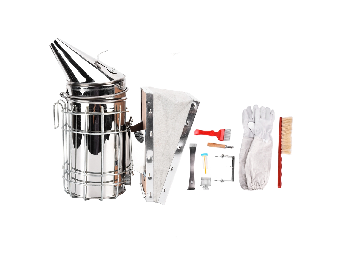 Kit Inicial De Apicultura Con Fumigador Cepillo Herramientas Para Apicultores
