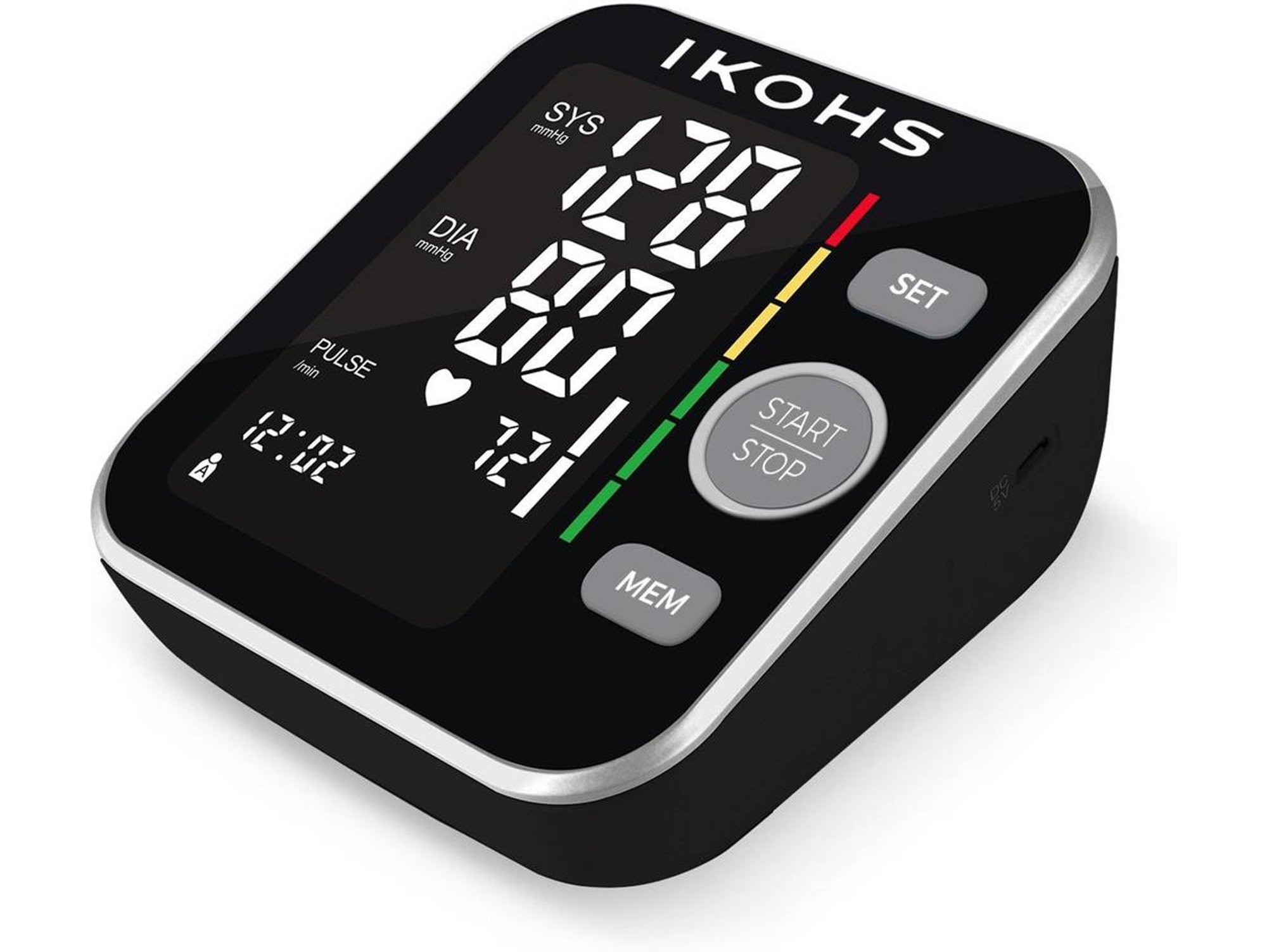 Bipcare Digital Ikohs create de brazo monitor arterial automatico con gran pantalla lcd 120 mediciones para cada usuario incluye una voz calibrado
