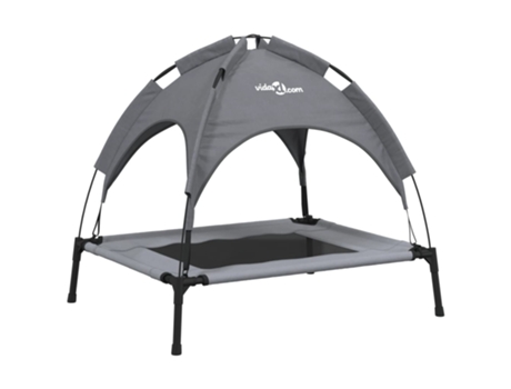 Cama para perros con dosel antracita VIDAXL tela oxford y acero