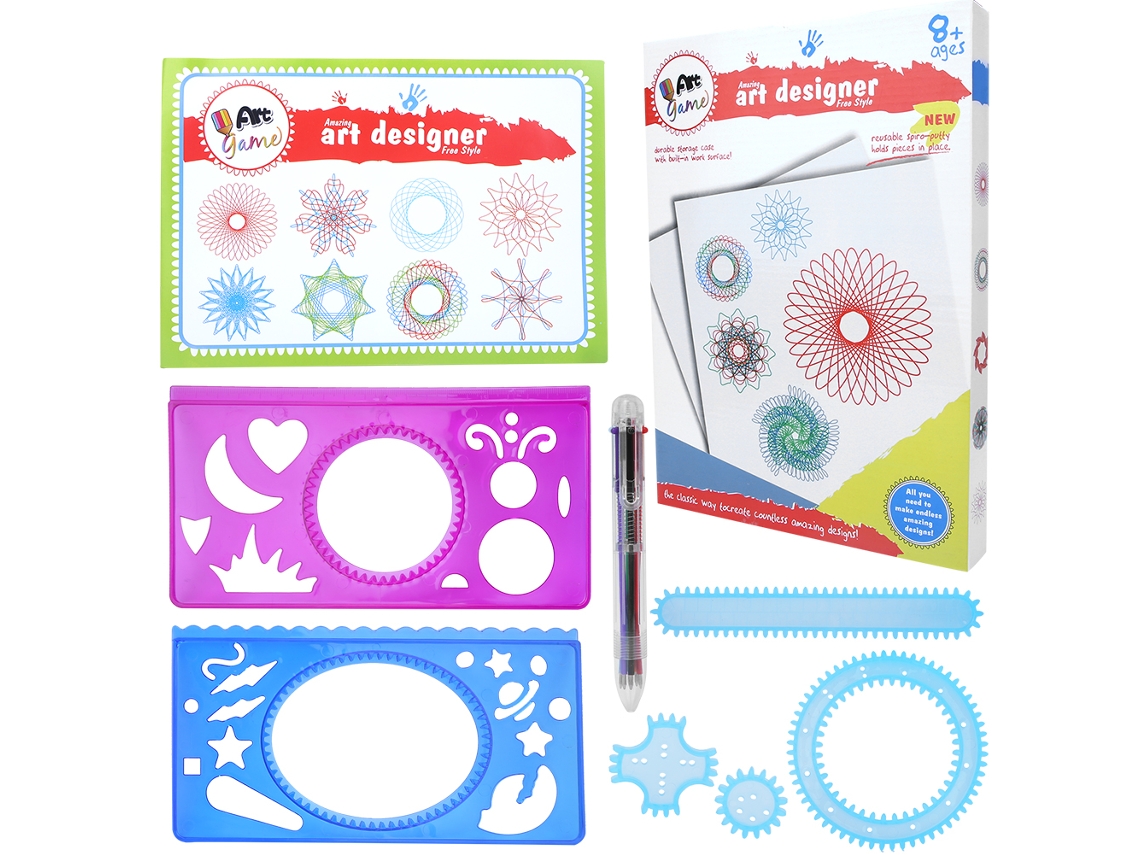 Ats-plantilla De Dibujo Y Regla Geométrica Set De Reglas Herramienta De Papelería Para Niños Y Niñas