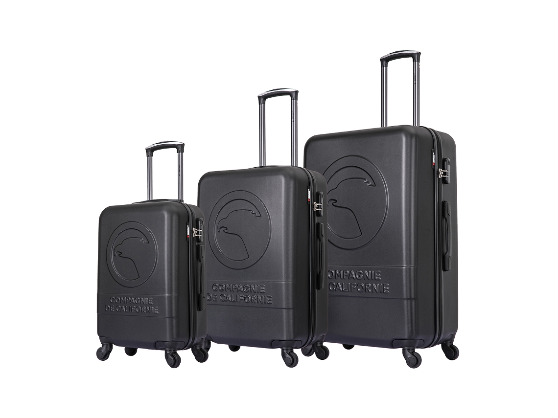 Juego de 3 maletas con ruedas negras cc-t243 black - COMPAGNIE DE CALIFORNIE