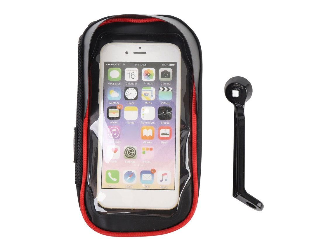 Vlrla-bolsa Delantera Para Teléfono De Bicicleta Impermeable Con Rotación 360°, Diseño De Visera Y Pantalla Táctil, Rojo