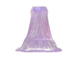 Dosel de cama para niñas con diseño de arcoíris, malla transparente y elegante efecto drapeado, antimosquitos.