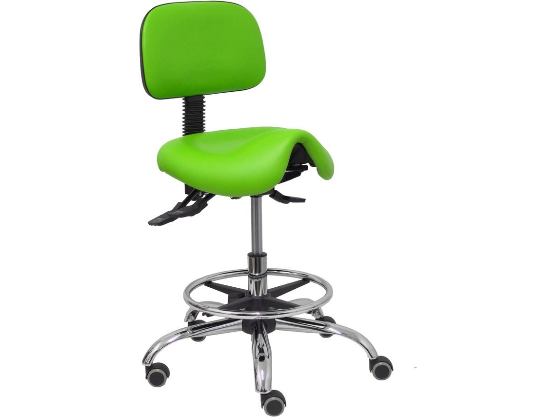 Taburete de Oficina PYC Zarza Verde (Similpiel)