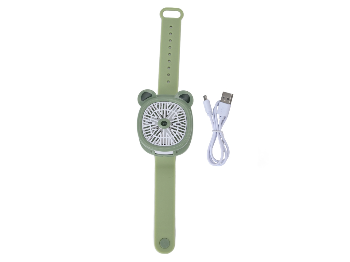 Juguete de viento pulsante recargable por USB con forma de oso verde de dibujos animados para niños