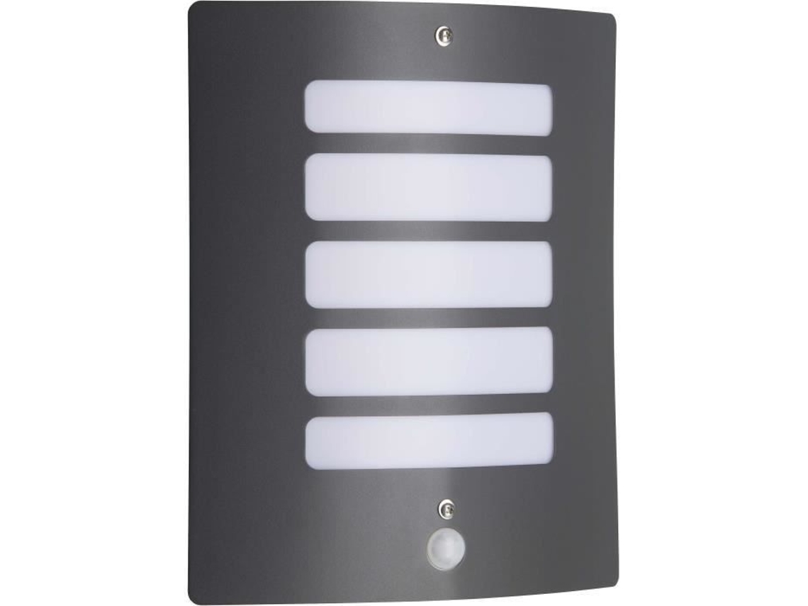 Aplique BRILHANTE para exterior com detector TODD - E27 - 1x60W - Cor antracite