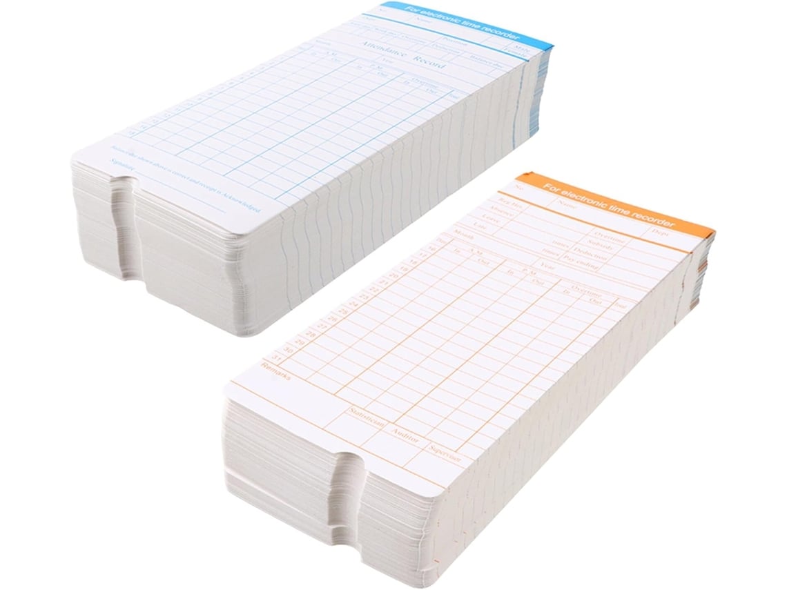 Hojas De Control De Asistencia De Escritorio, Sencillas Y Prácticas, Hechas De Cartón.
