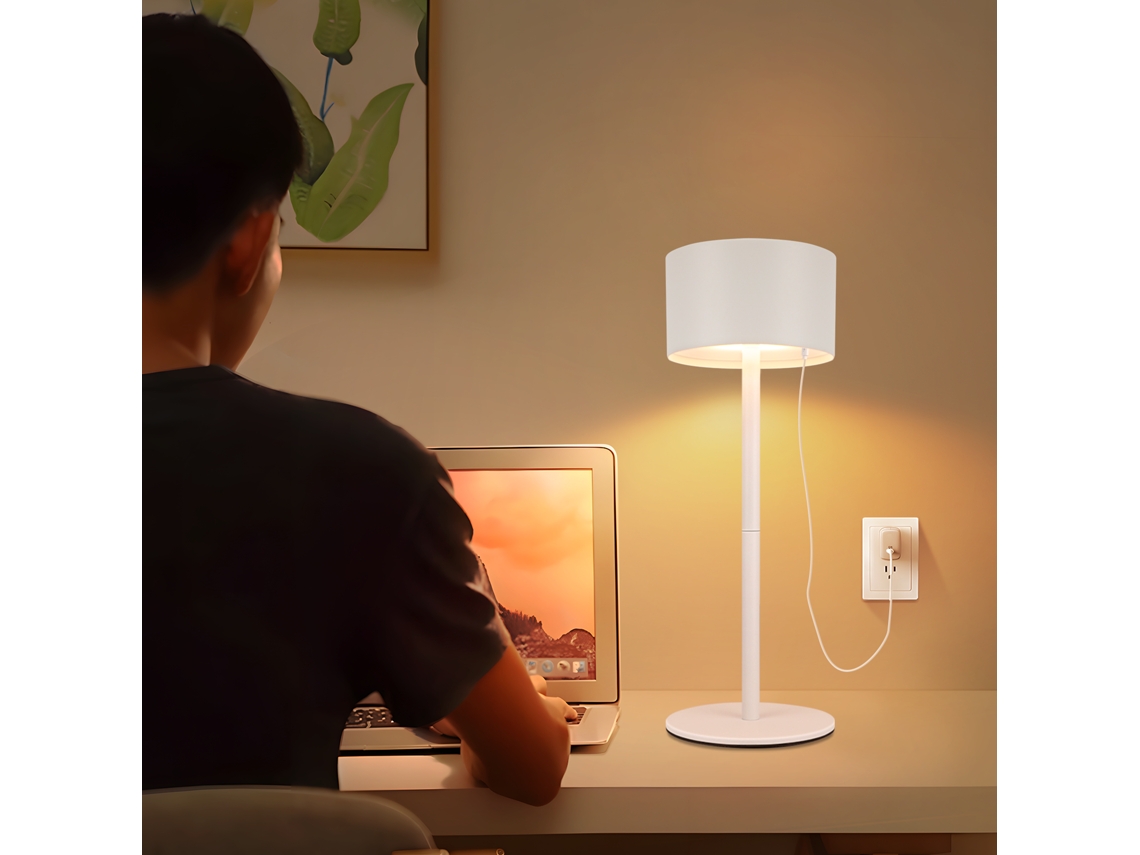 ZMH Lámpara de mesa LED inalámbrica regulable con 3 temperaturas de color ajustables