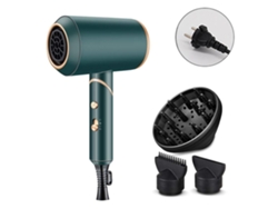Secador De Pelo Ionizante Profesional Con 3 Velocidades Y 3 Accesorios, Secado Rápido Sin Encrespamiento, Para Uso Doméstico O En La Peluque