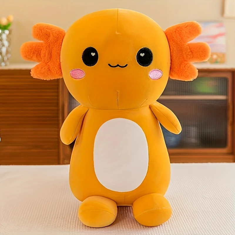 Peluche De Ajolote Mexicano (naranja, 25 Cm), Bonito Y Suave, Regalo De Cumpleaños Perfecto.