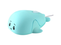 Ratón Usb Con Cable En Forma De Delfín, Diseño Óptico Para Ordenadores De Sobremesa Y Portátiles, 3 Botones, Azul.