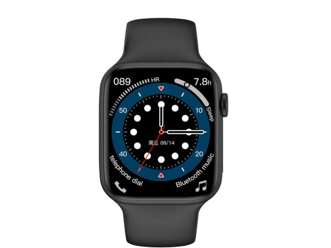 Reloj inteligente W26 con ECG, monitor de frecuencia cardíaca y presión arterial, Bluetooth, llamadas, compatible con Android e iOS Yizhood (negro)