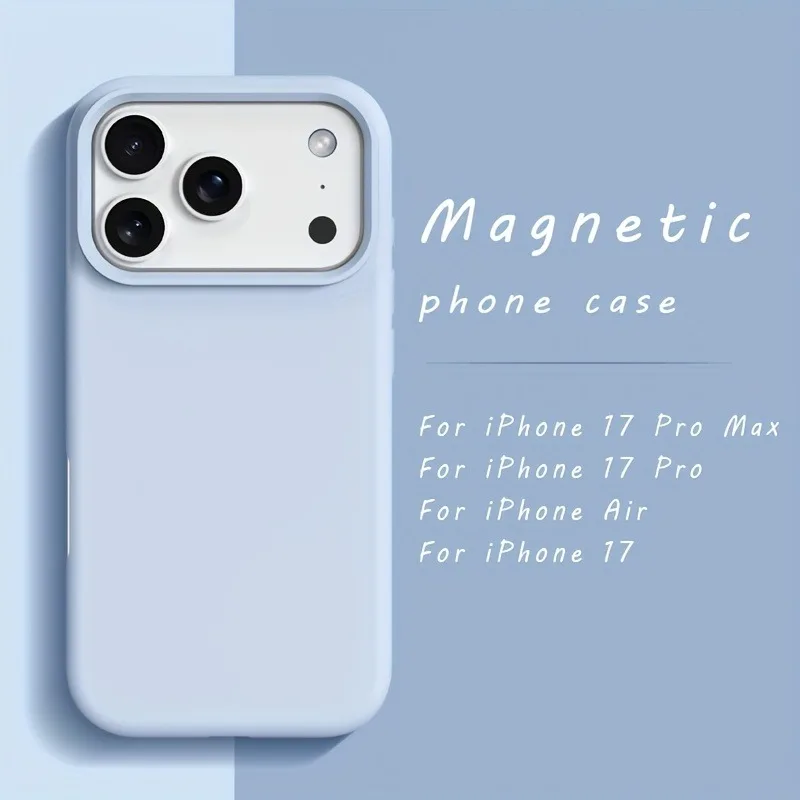 (iphone 15 Plus Azul Cielo) Funda Protectora Magsafe Para Iphone, Fabricada En Silicona Líquida.
