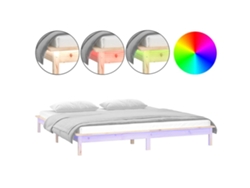Maison Exclusive - Estructura De Cama Led Sin Colchón Madera Maciza 160x200 Cm