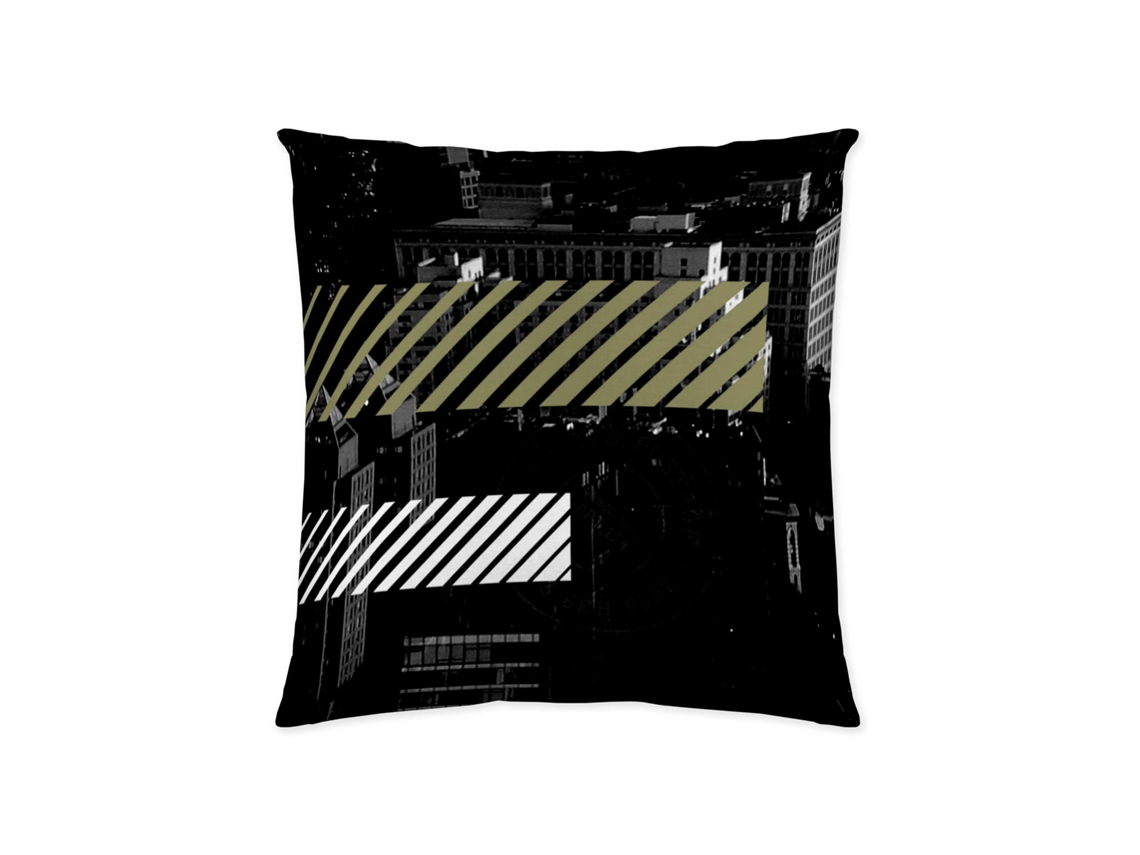Funda cojín estampado sin relleno 50x50 cm algodón extra suave fabricado en España Ny Area NATURALS