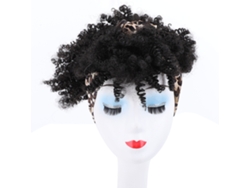 Peluca Moderna De Cabello Ondulado Profundo Con Pañuelo Para Mujer.