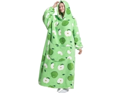 Manta Con Capucha, Sudadera Con Capucha De Forro Polar Extra Larga, Manta Unisex Para Llevar Puesta Usable (manzana) Cuich