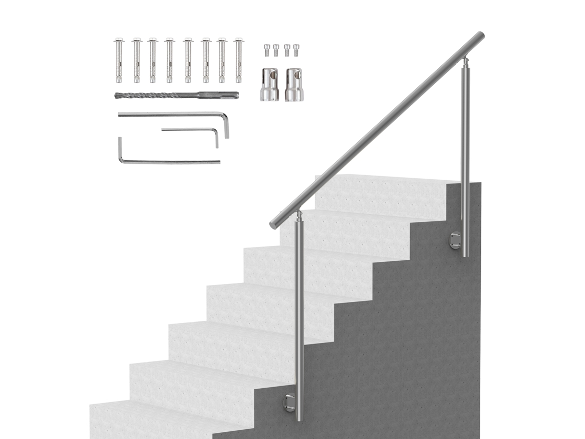 Pasamanos Succebuy Para Escalones Exteriores Escaleras Porches Terrazas Montaje Lateral 59 In