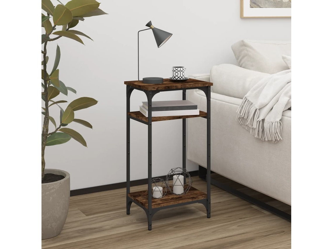 Mesa auxiliar 40x30x75 cm, derivados de madera, roble ahumado, DKD HOME DECOR