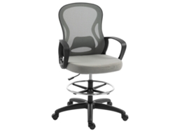 Silla De Oficina Ergonómica, Silla De Escritorio Con Reposapiés Y Reposabrazos, De Malla, 59 X 65 X 123 Cm, Gris.