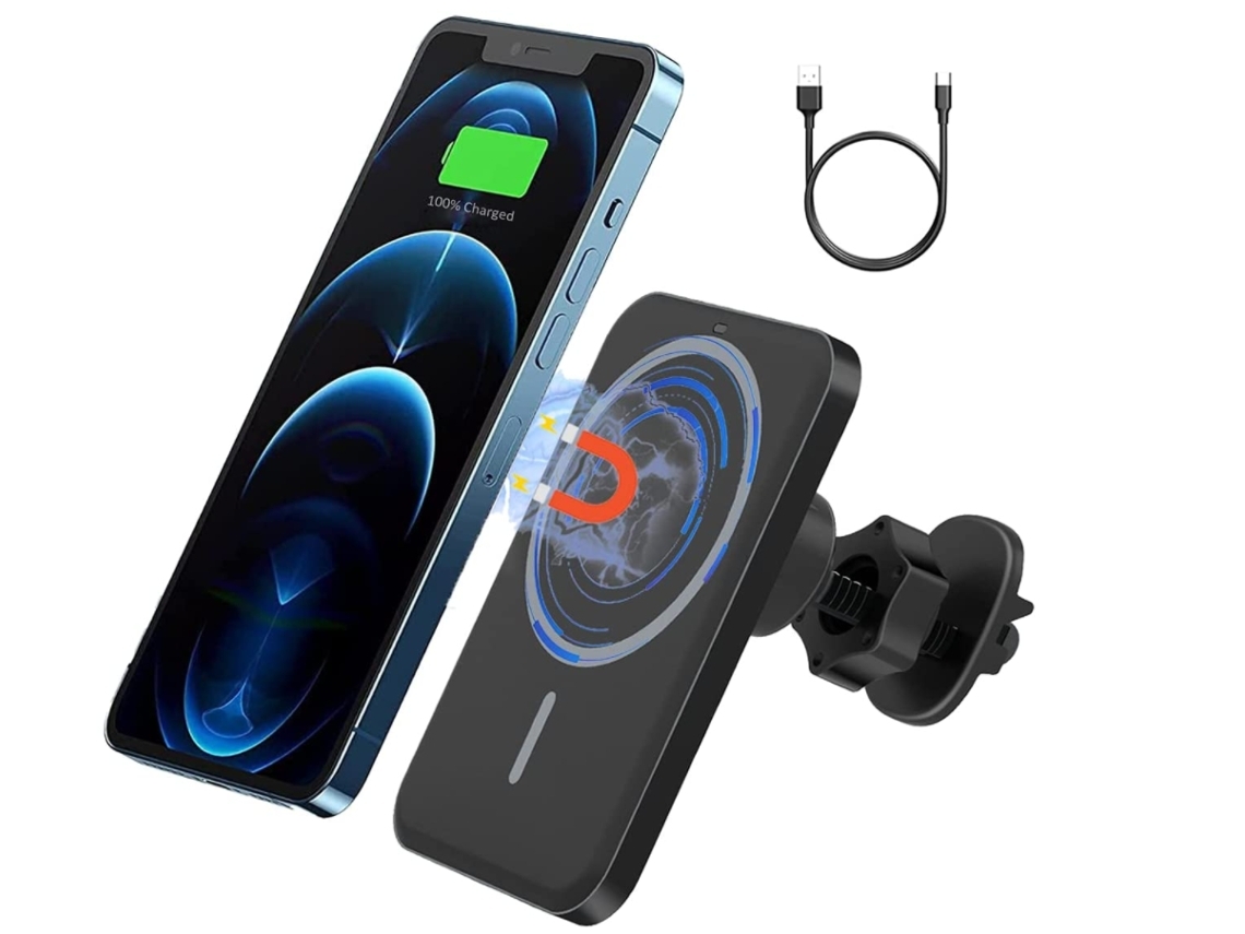Cargador Carro Sem Carregamento para iPhone 12 YIZHOOD Negro