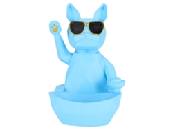 Caja De Almacenamiento Antideslizante Con Diseño De Gato Animado Para Llaves Y Mandos A Distancia - Azul